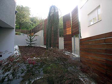 garden on a slope