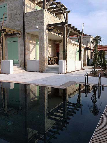 pool in the courtyard