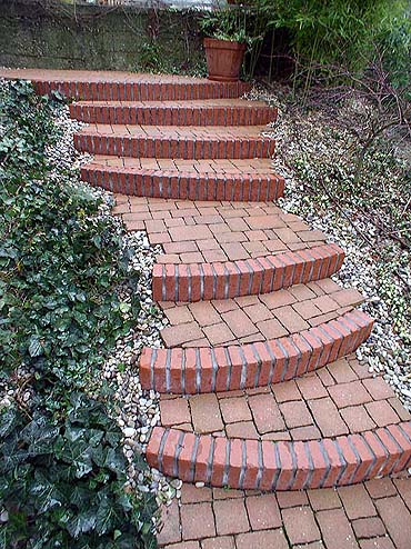 escalier de vieilles brique